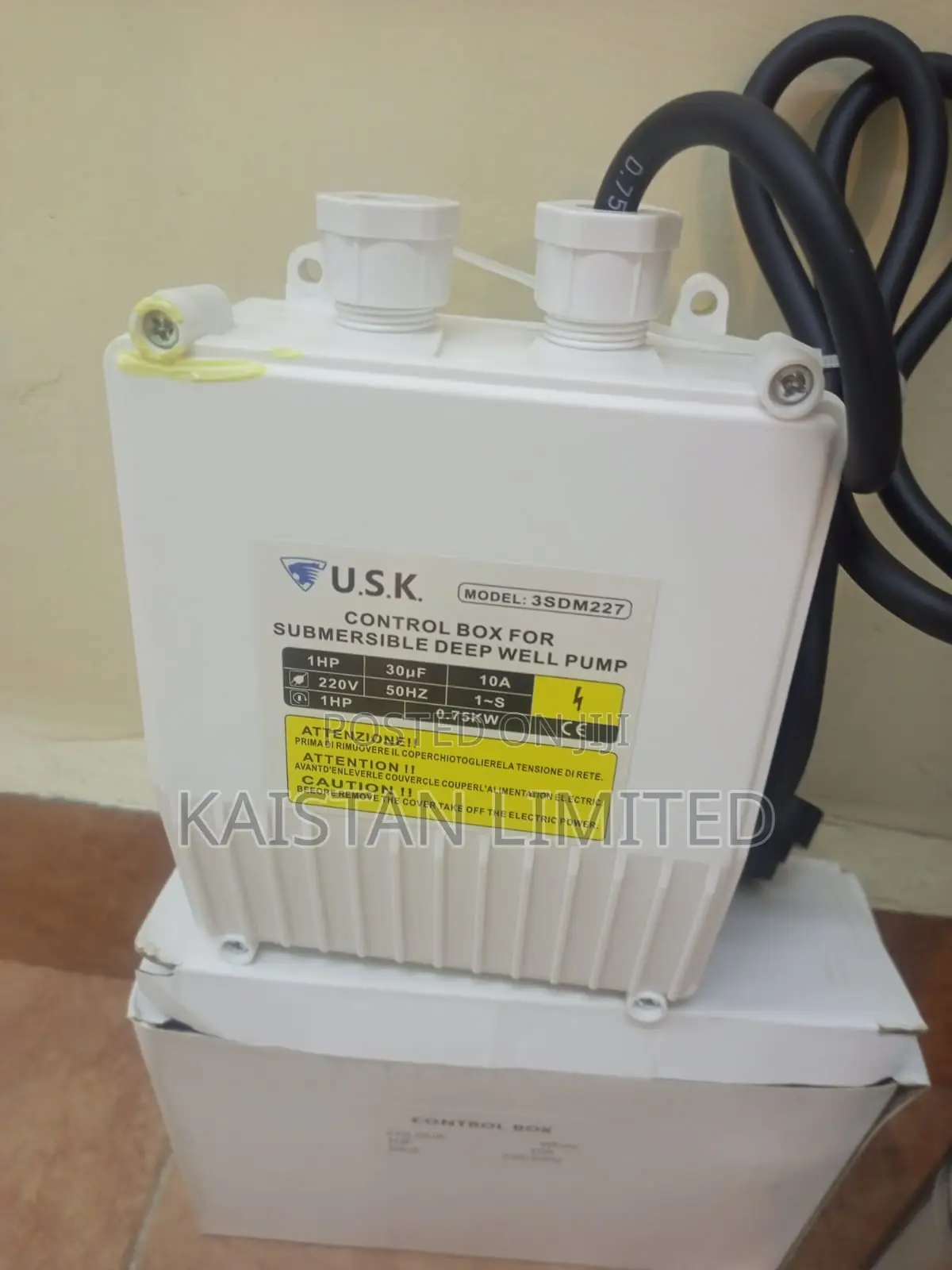 1HP 750W Deepwell Submersible Water Pump – 1.25" Outlet | 126M