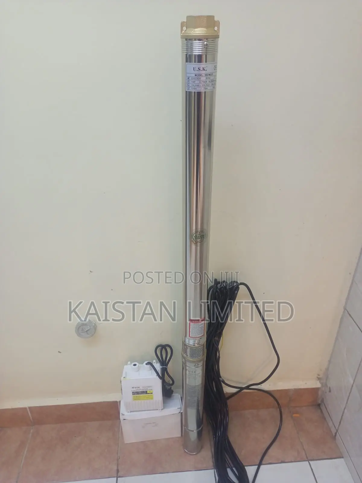 Borehole Water Pump 1HP 750W – Deep Well Submersible | 126M Head