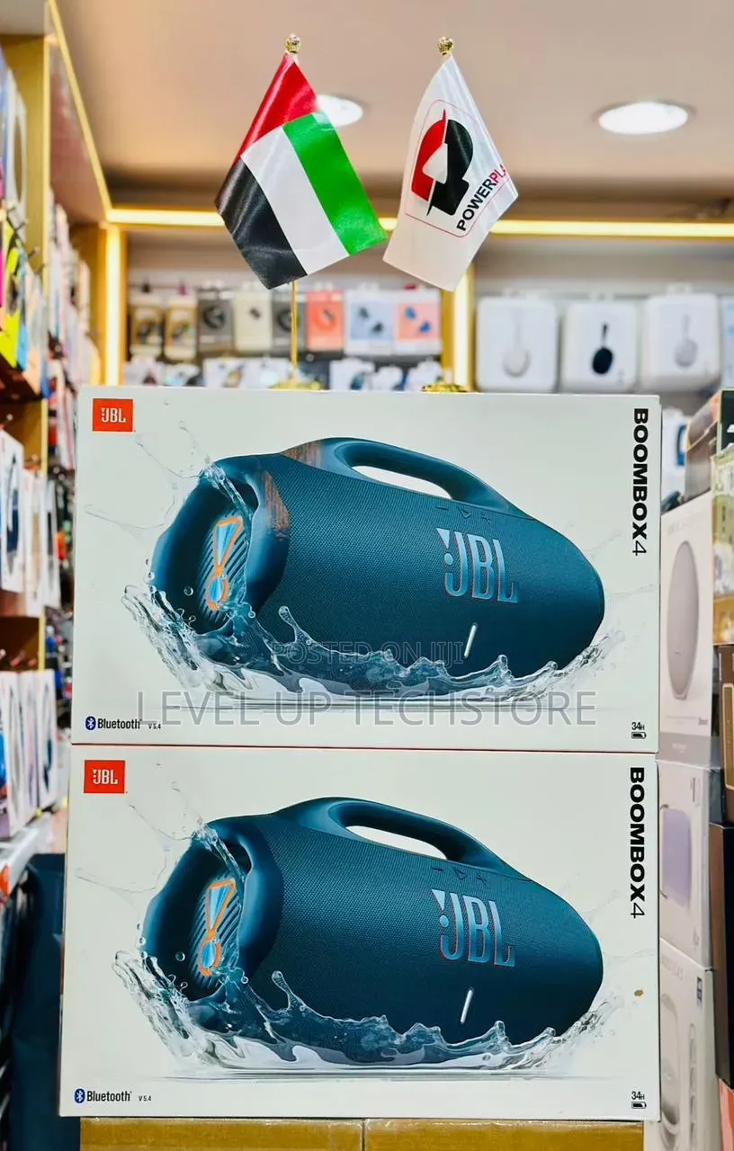 JBL Boombox 4 Waterproof Bluetooth Speaker (Blue) - Brand New