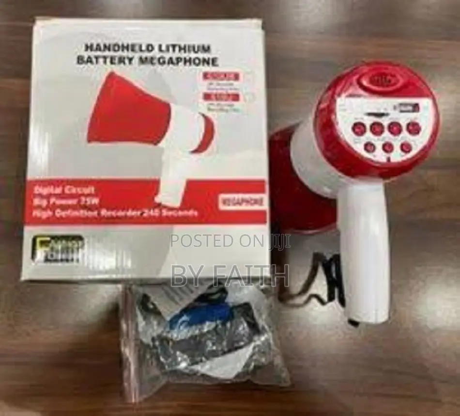 High-Power Professional Portable USB Megaphone (Bullhorn Speaker)