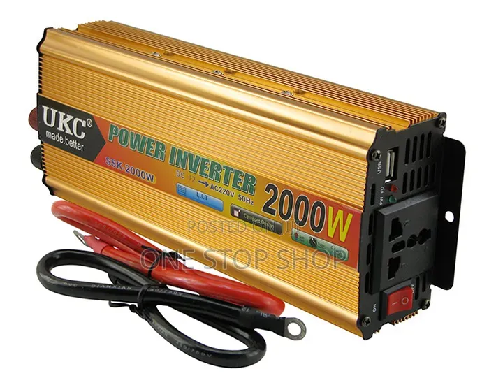 Ukc 2000w Inverter With Low Voltage Alarm Converts 12v DC to 220v AC