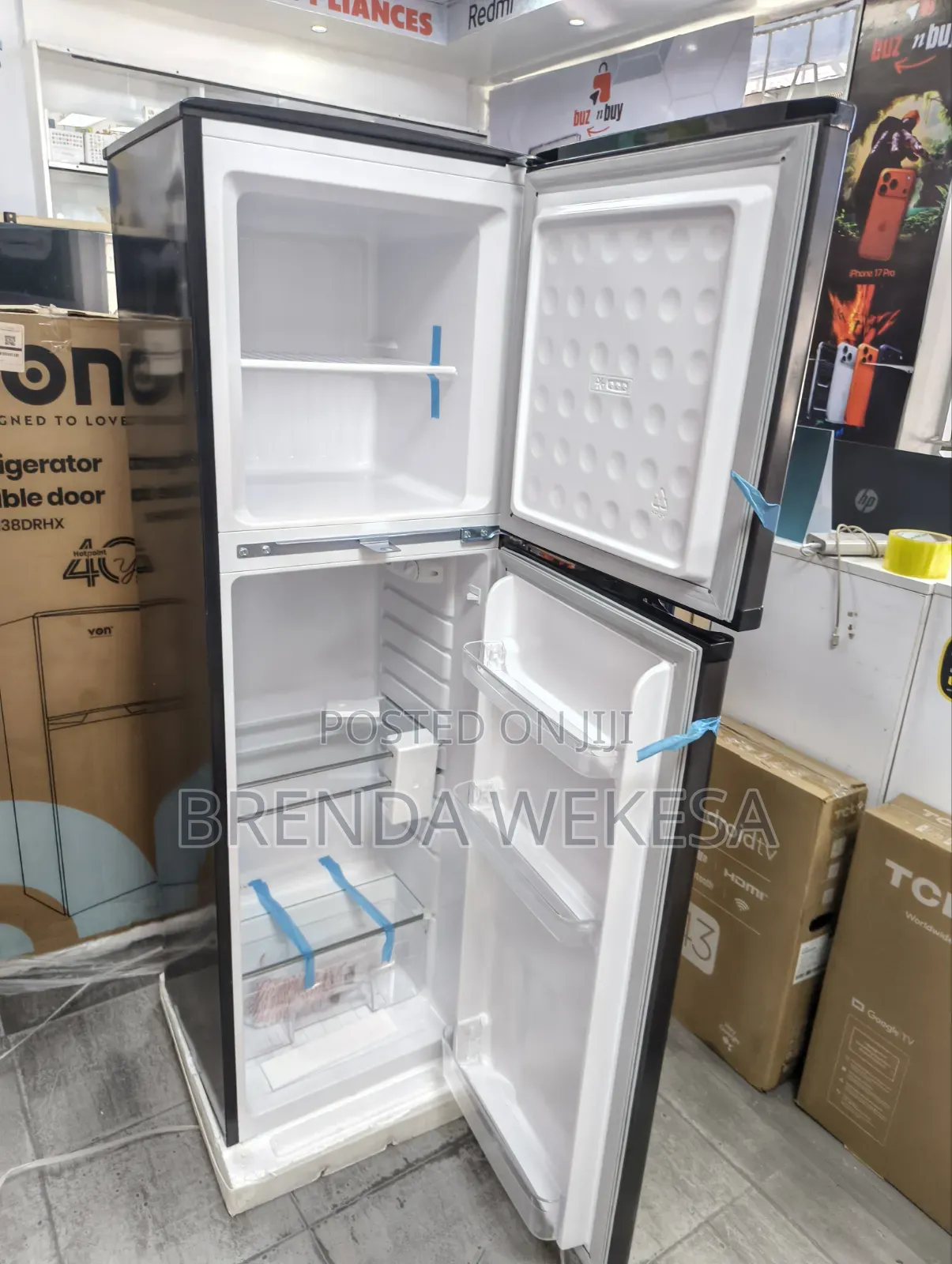 VON 166L VRT-166DRAG Double Door Direct Cool Fridge – Grey