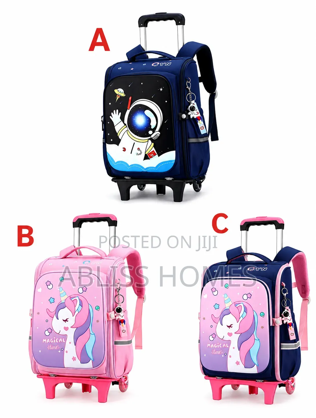 Rolling Trolley School Bag
