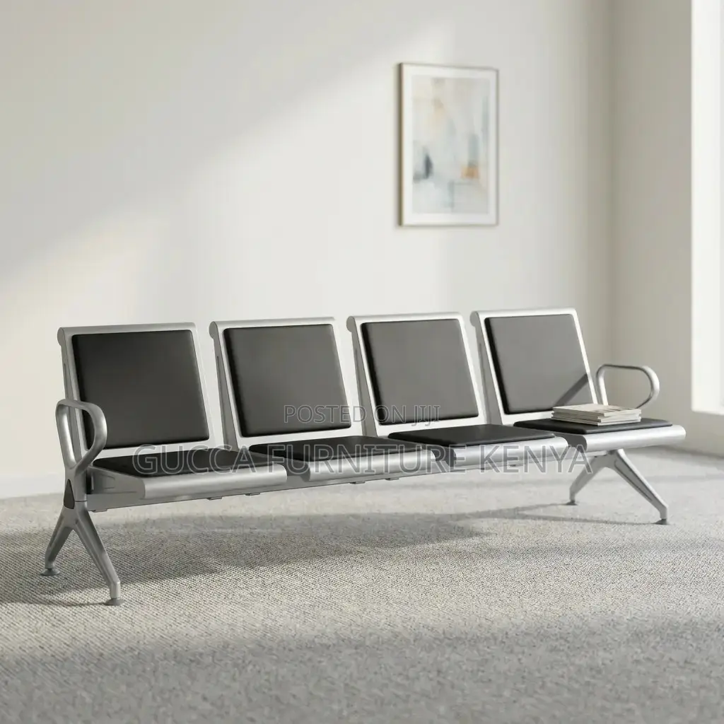 4-Seater Padded Hallway Waiting Bench.