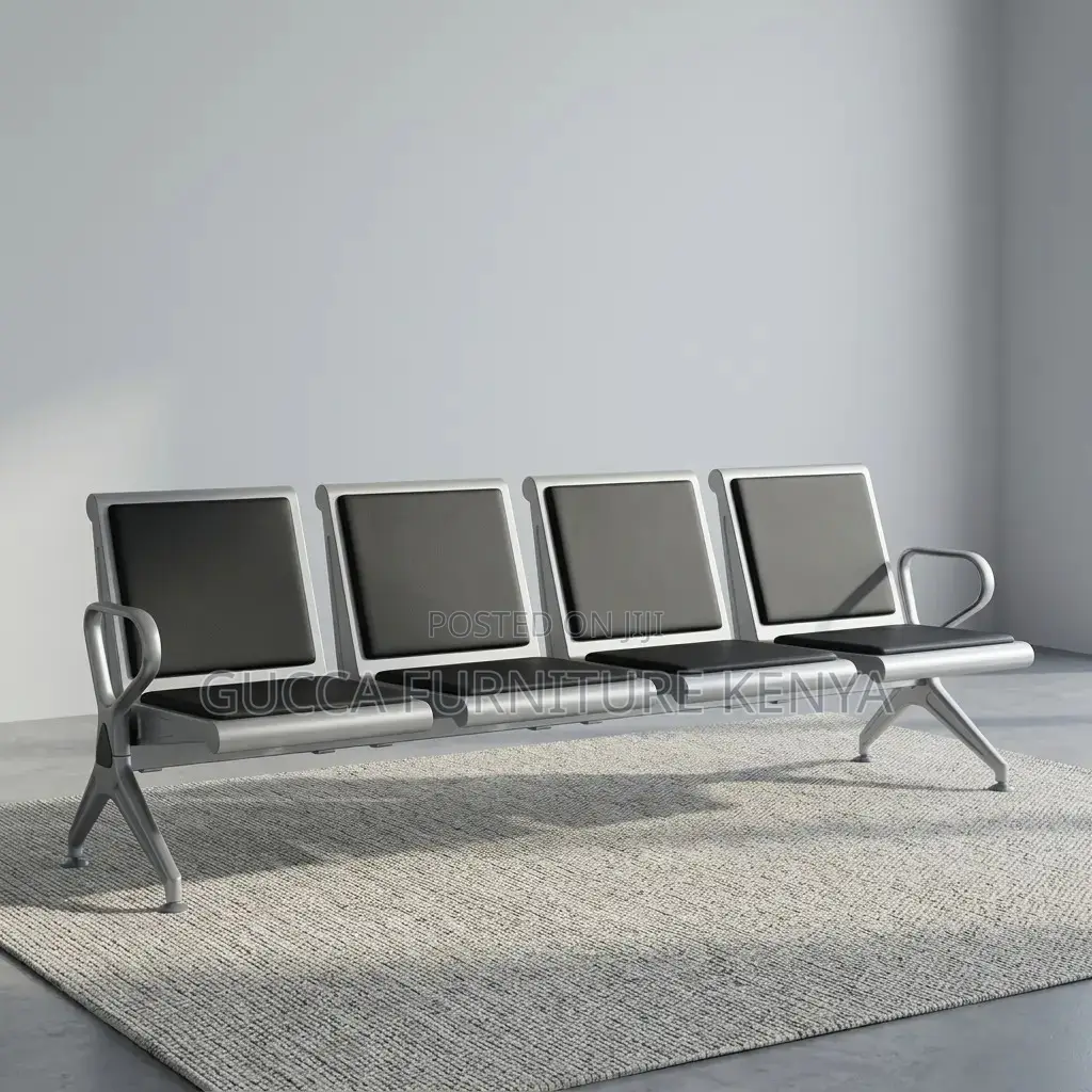 4-Seater Padded Hallway Waiting Bench.
