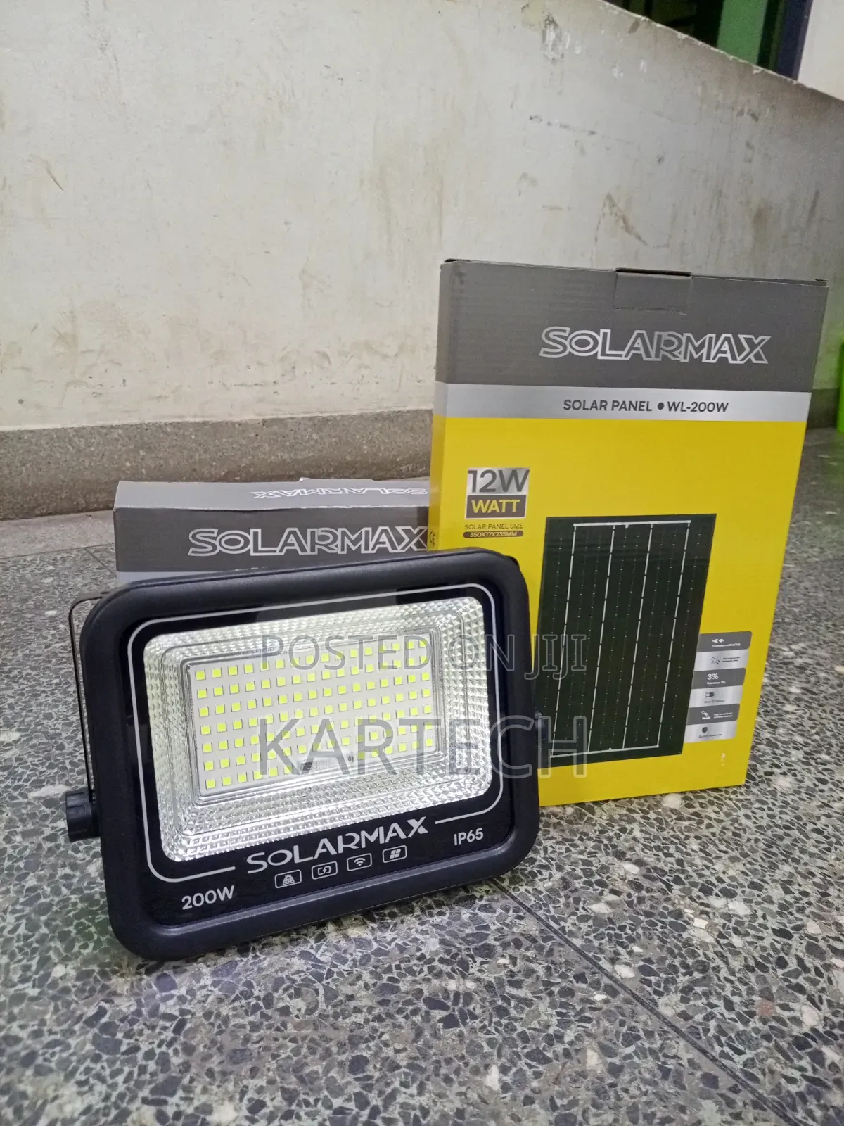 SolarMax WL-200W 200W Solar LED Flood Light With Solar Panel