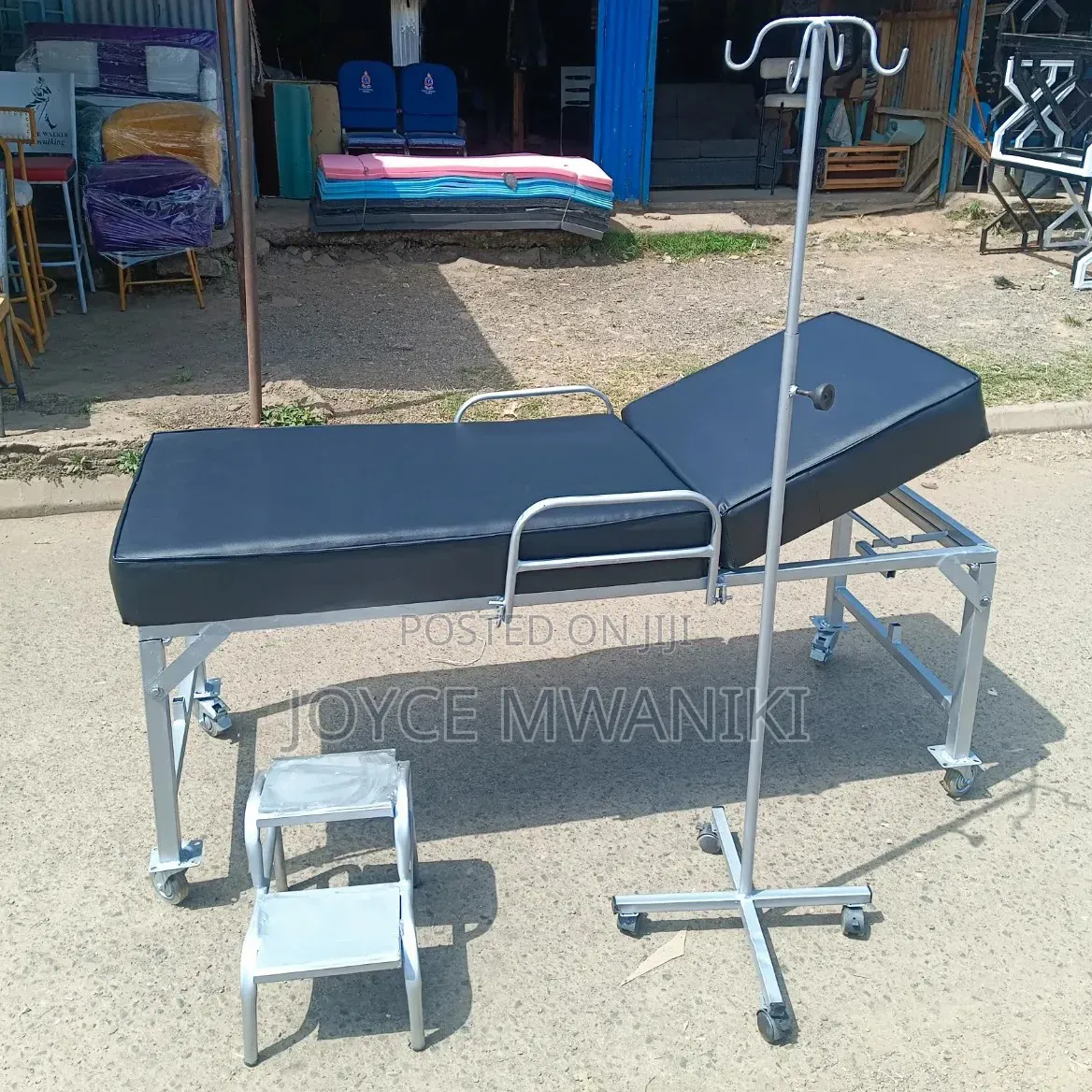 Examination Hospital Bed, Drip Stand, Stepper 