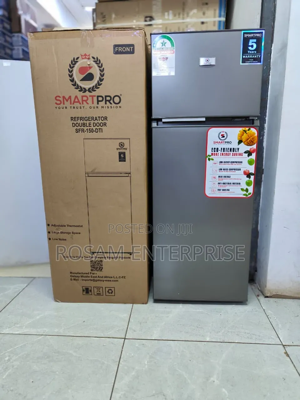 Smartpro 118 Litres Double Door Fridge(210DT)