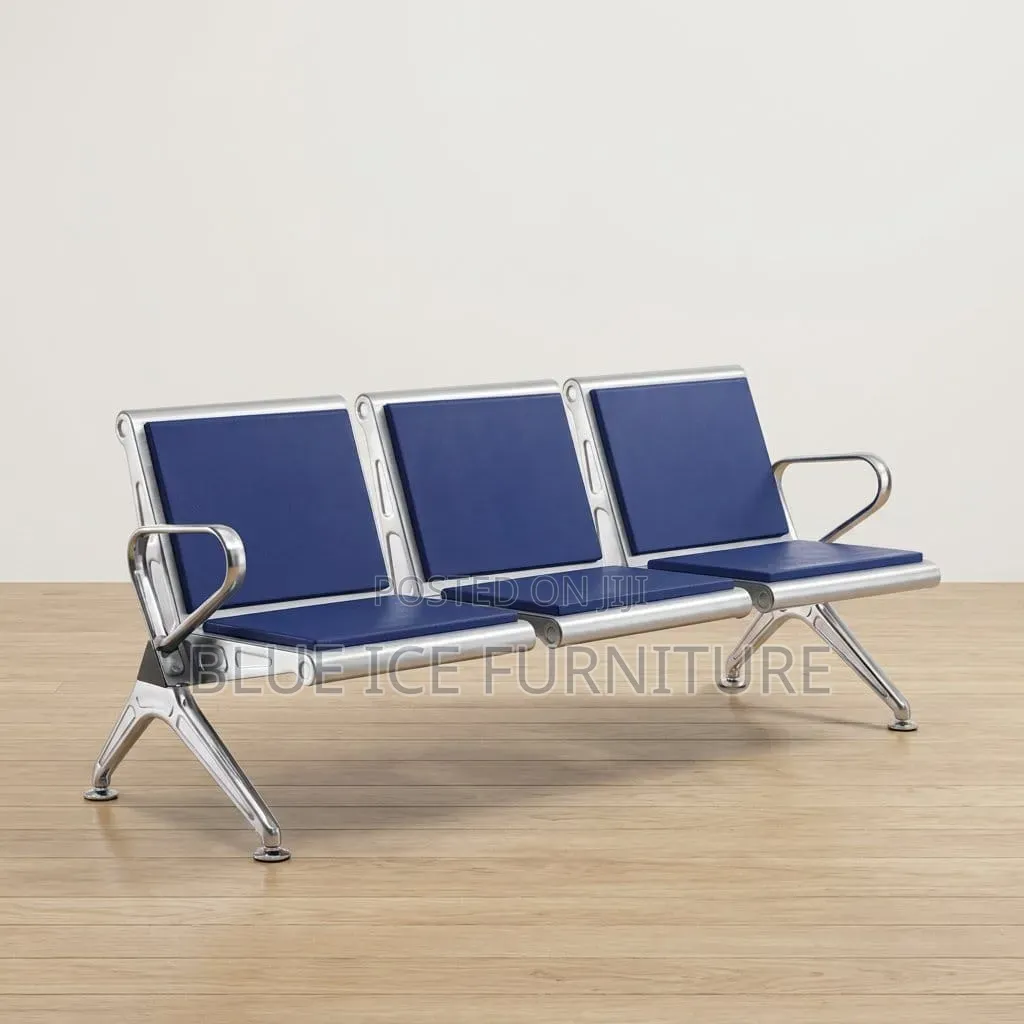 Durable 3 Seater Visitor Bench Chair With Armrests