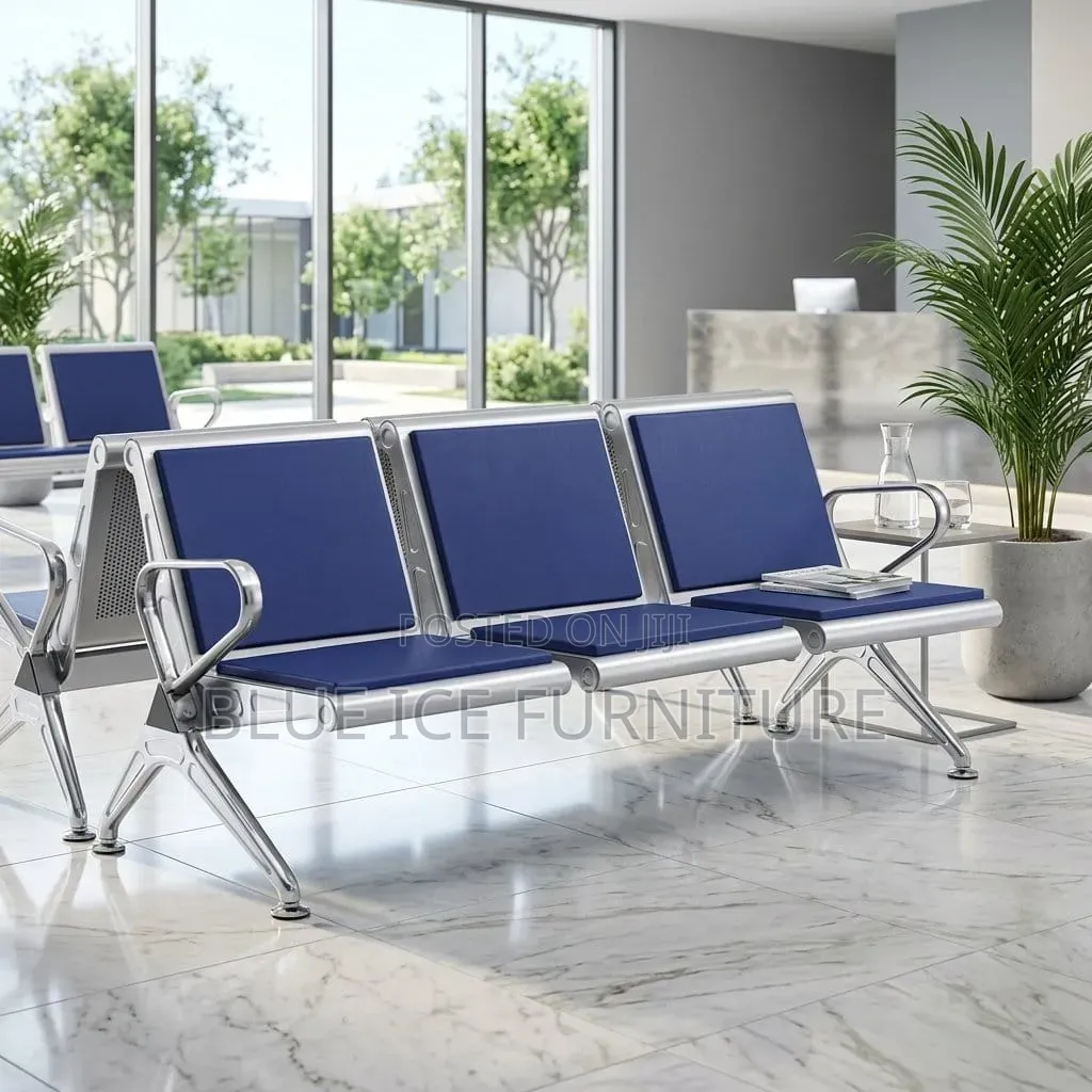 Durable 3 Seater Visitor Bench Chair With Armrests