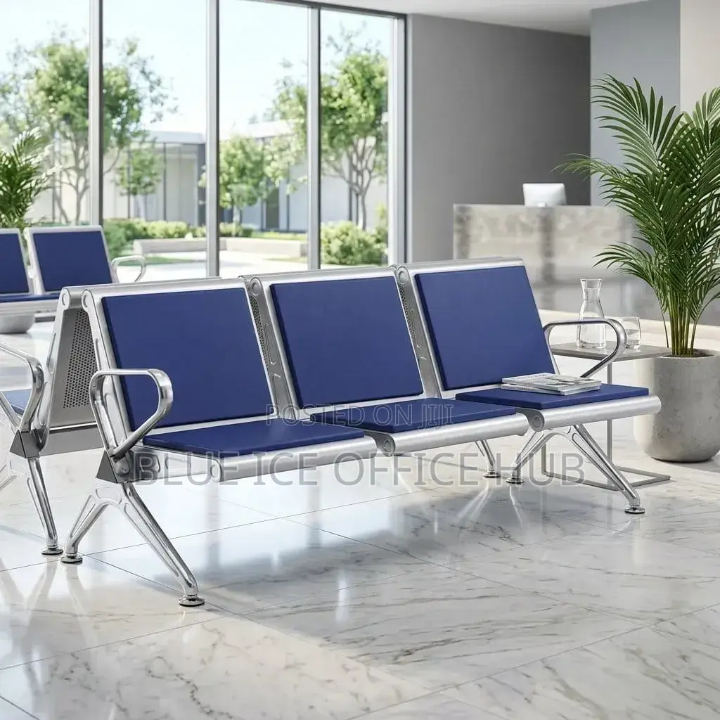 Durable 3 Seater Visitor Bench Chair With Armrests
