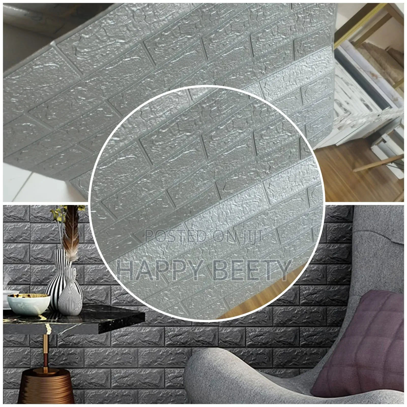 3D Brick Textured Peal and Stick Wall Panels