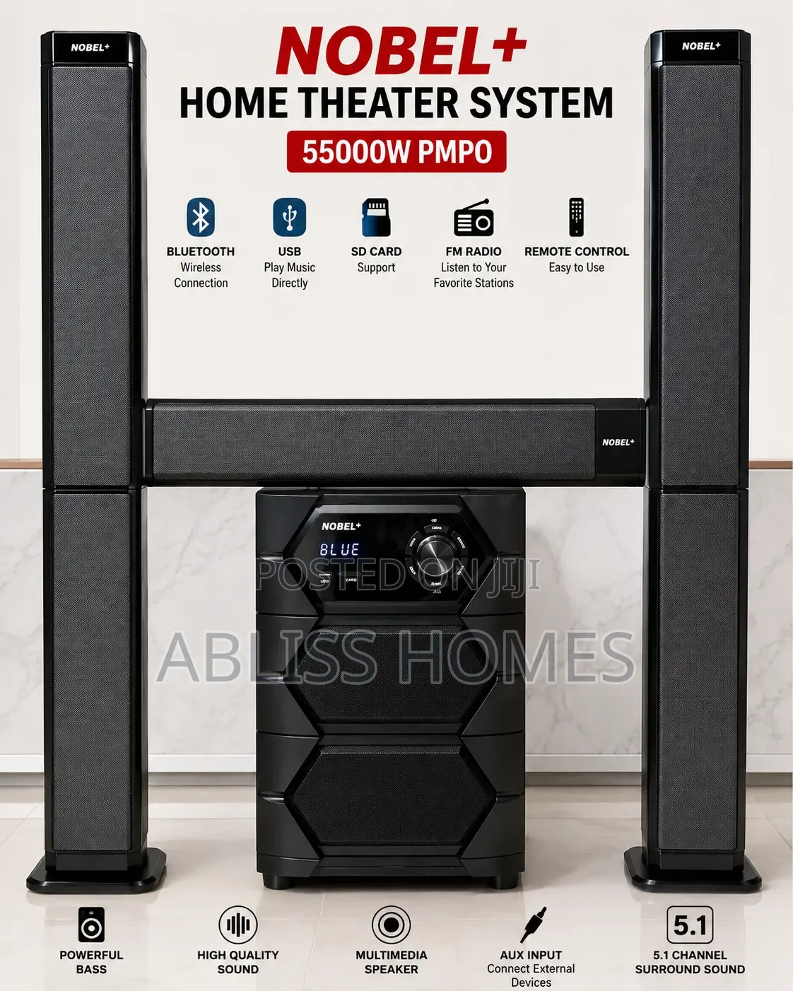 NOBEL* *NB2040* Tall Boy Speakers