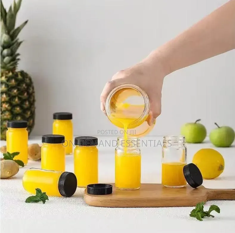 Set of 6 Gingershots Glass Bottles