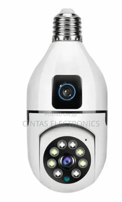V380 Pro Dual Lens Nanny Camera Bulb Camera