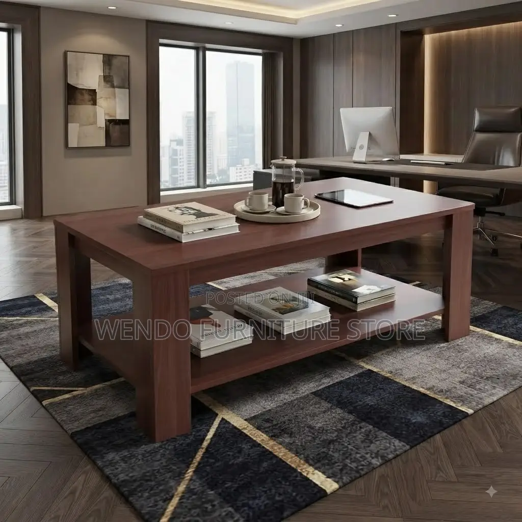 Coffee Table; Executive Mahogany Velanee Coffee Table