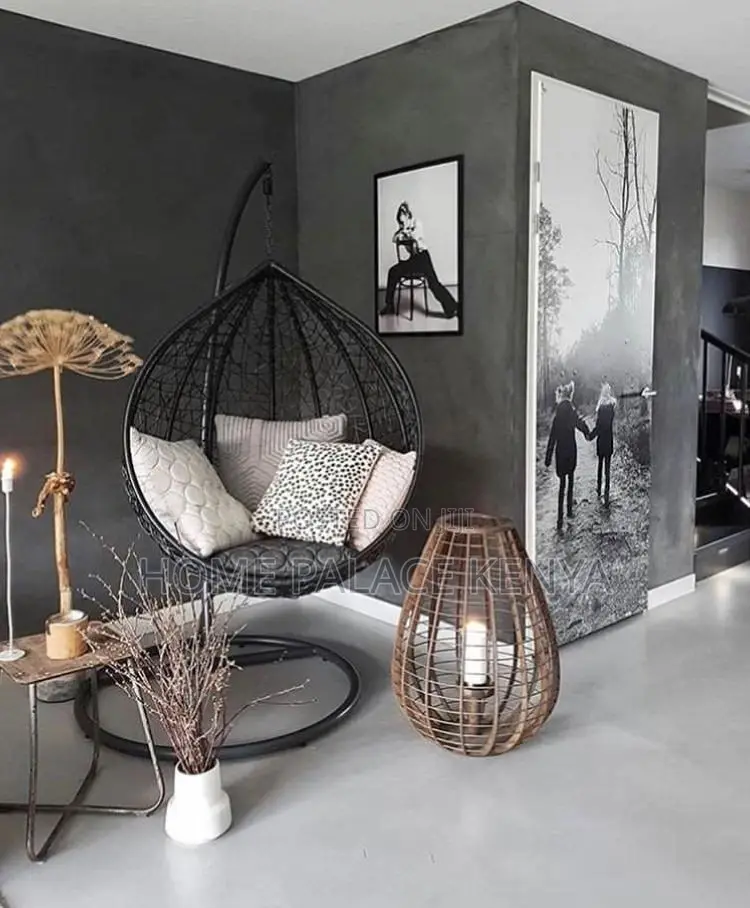 Egg Chair; Luxury Egg Hanging Chair With Thick Cushion for Balcony