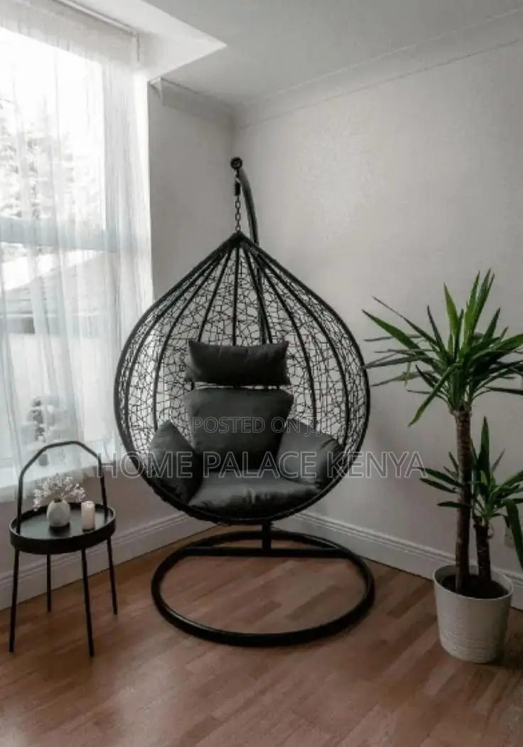 Egg Chair; Luxury Egg Hanging Chair With Thick Cushion for Balcony