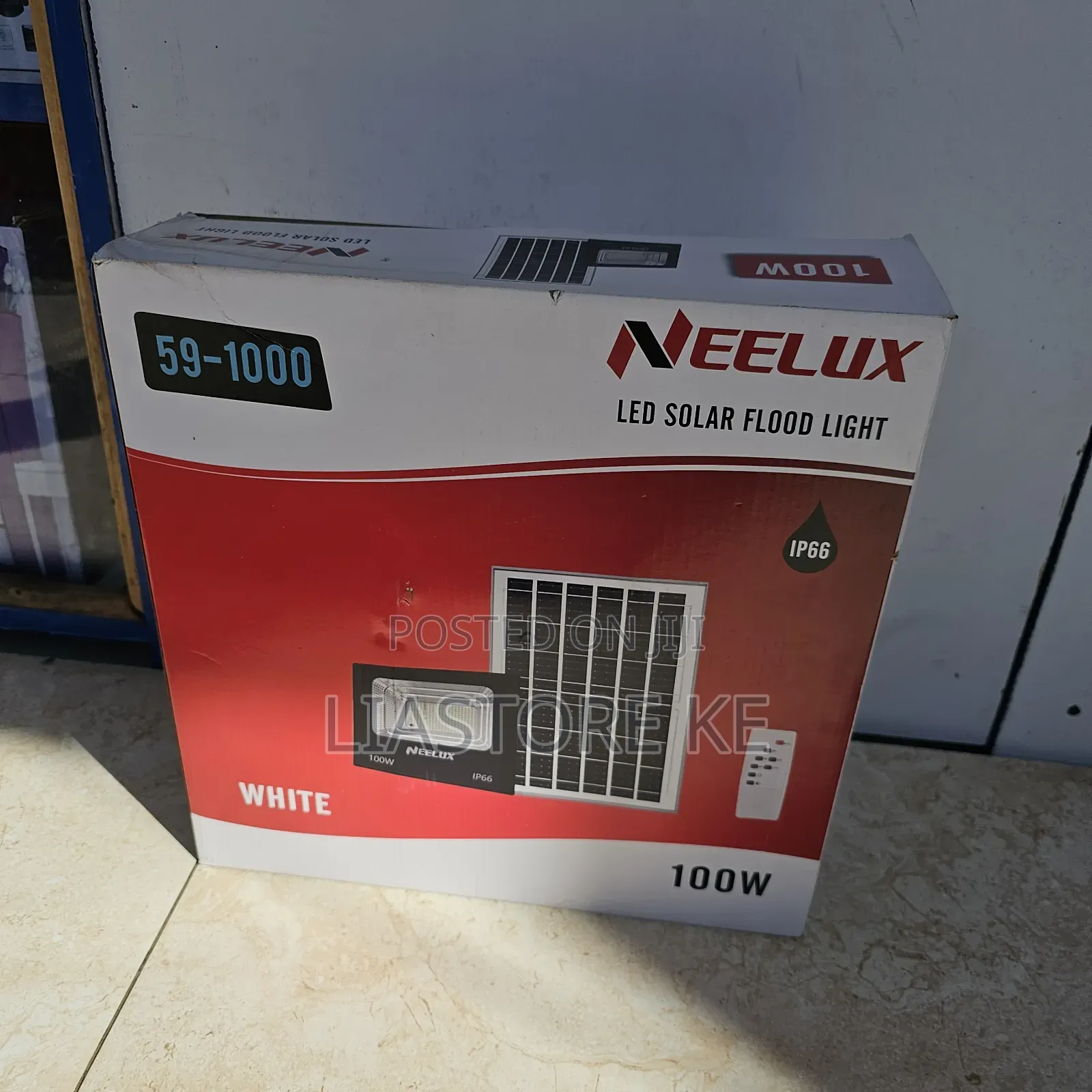 100W Solar Floodlight Outdoor LED Wall Light With Panel