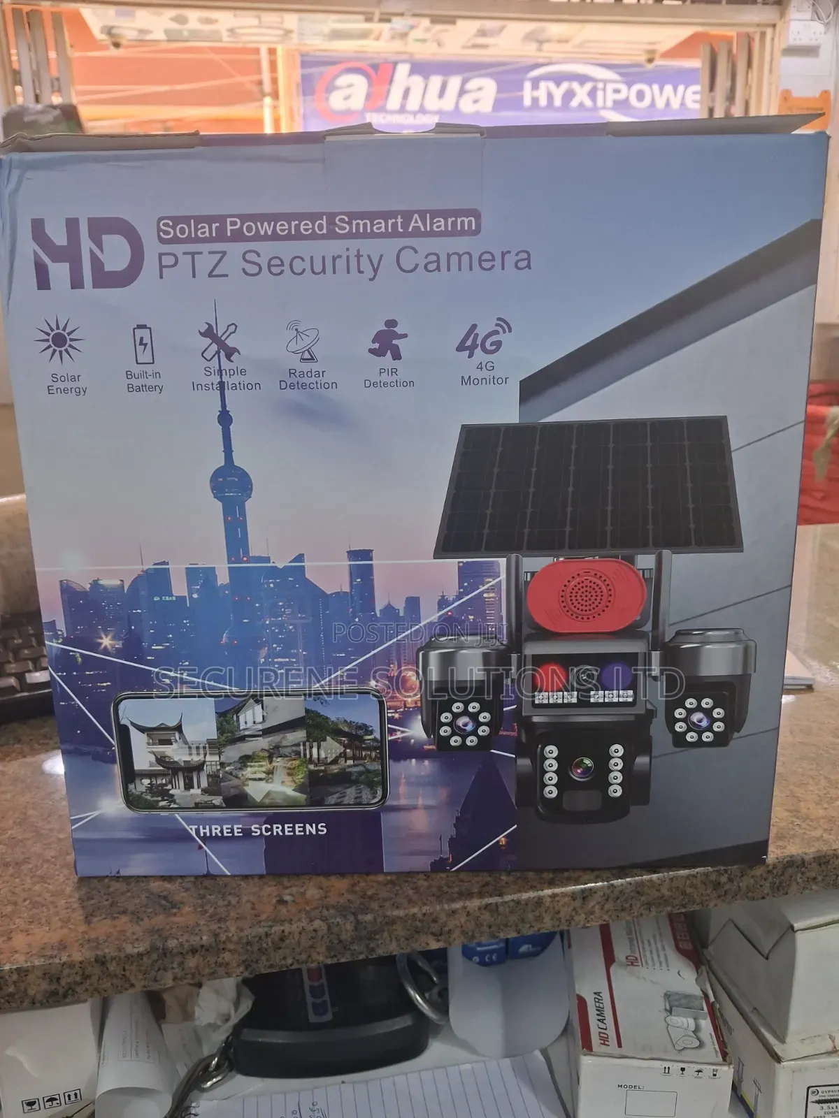 Solar Powered Smart Alarm PTZ 4G Wifi Camera Model: QL23-W)