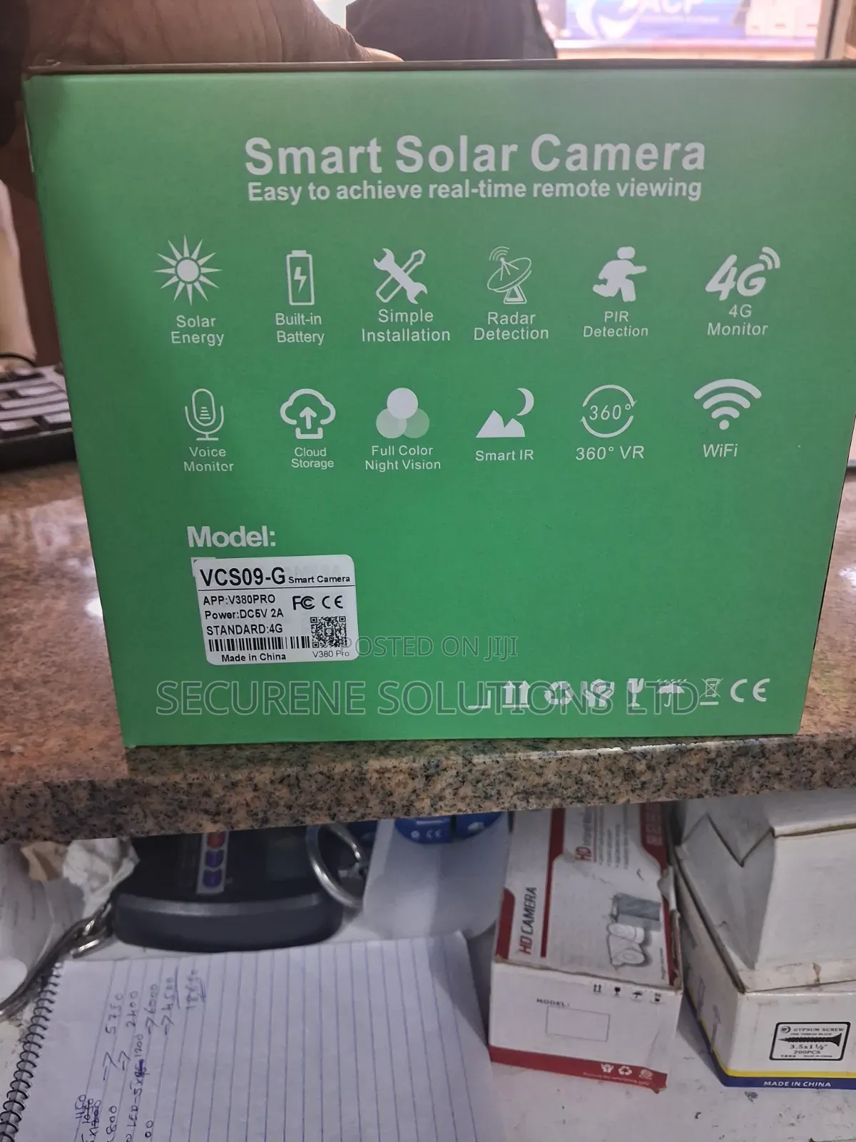 V380 Pro Smart Solar Camera 4G Wifi (Model: VCS09-G)