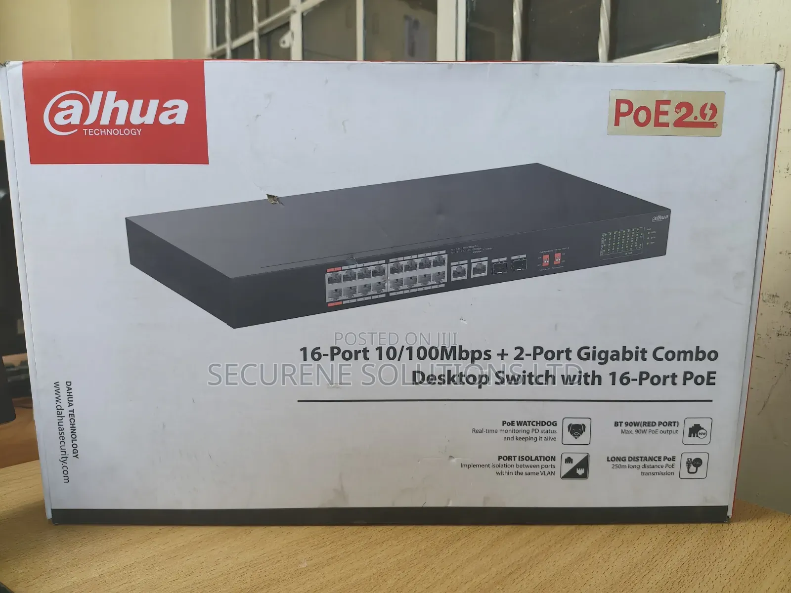 Desktop Switch Dahua 18-Port Unmanaged 16-Port PoE Switch