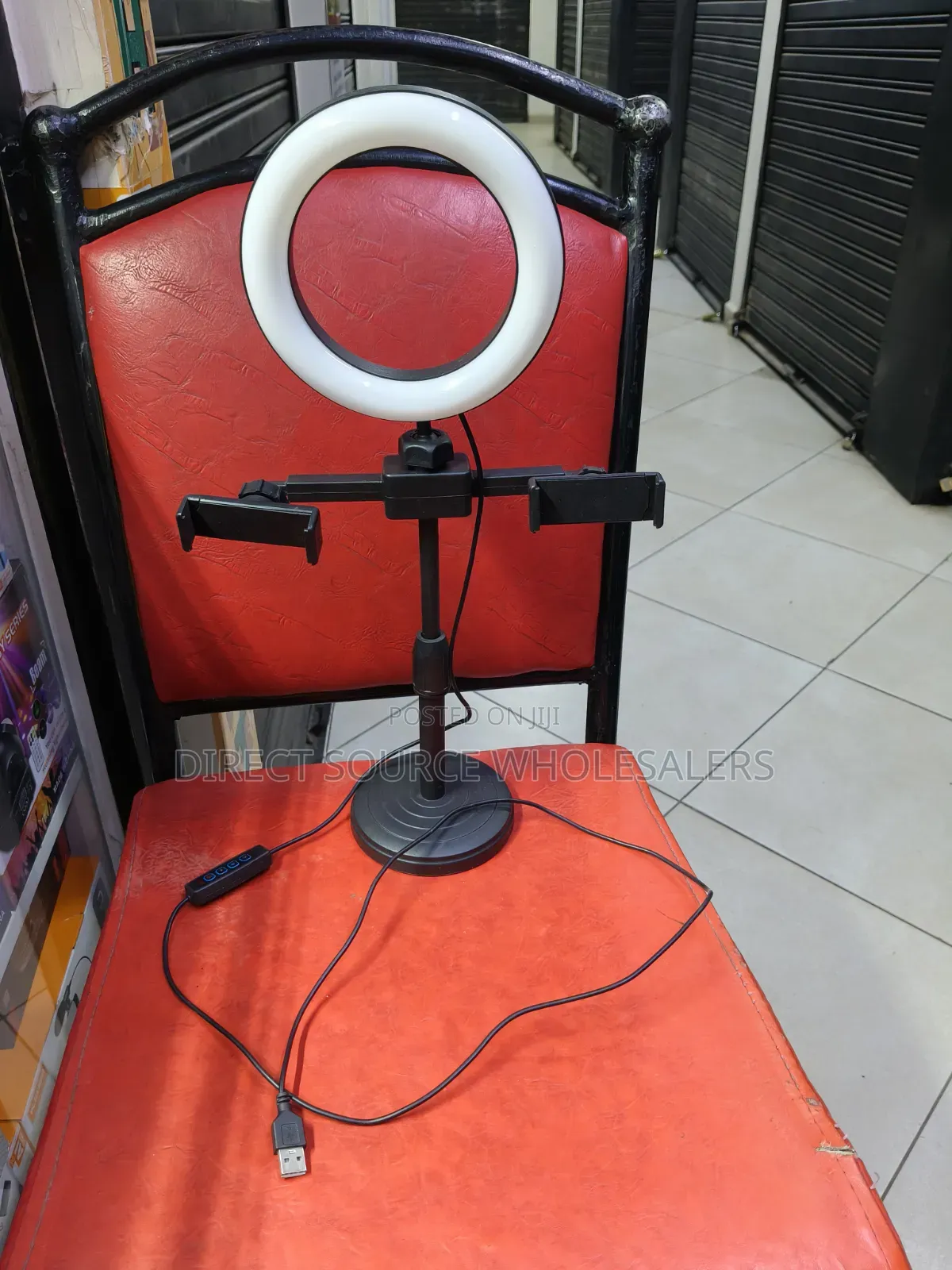 Double Phone Holder Desktop Stand – Compact Portable