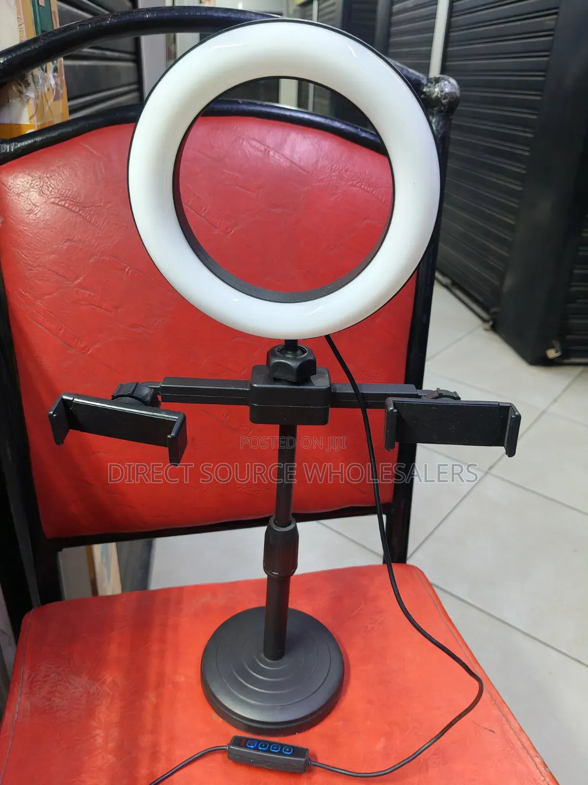Double Phone Holder Desktop Stand – Compact Portable