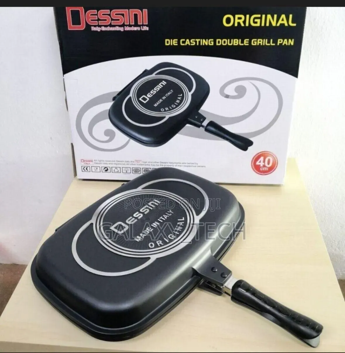 DESSINI ORIGINAL 40cm Die-Casting Double Grill Pan
