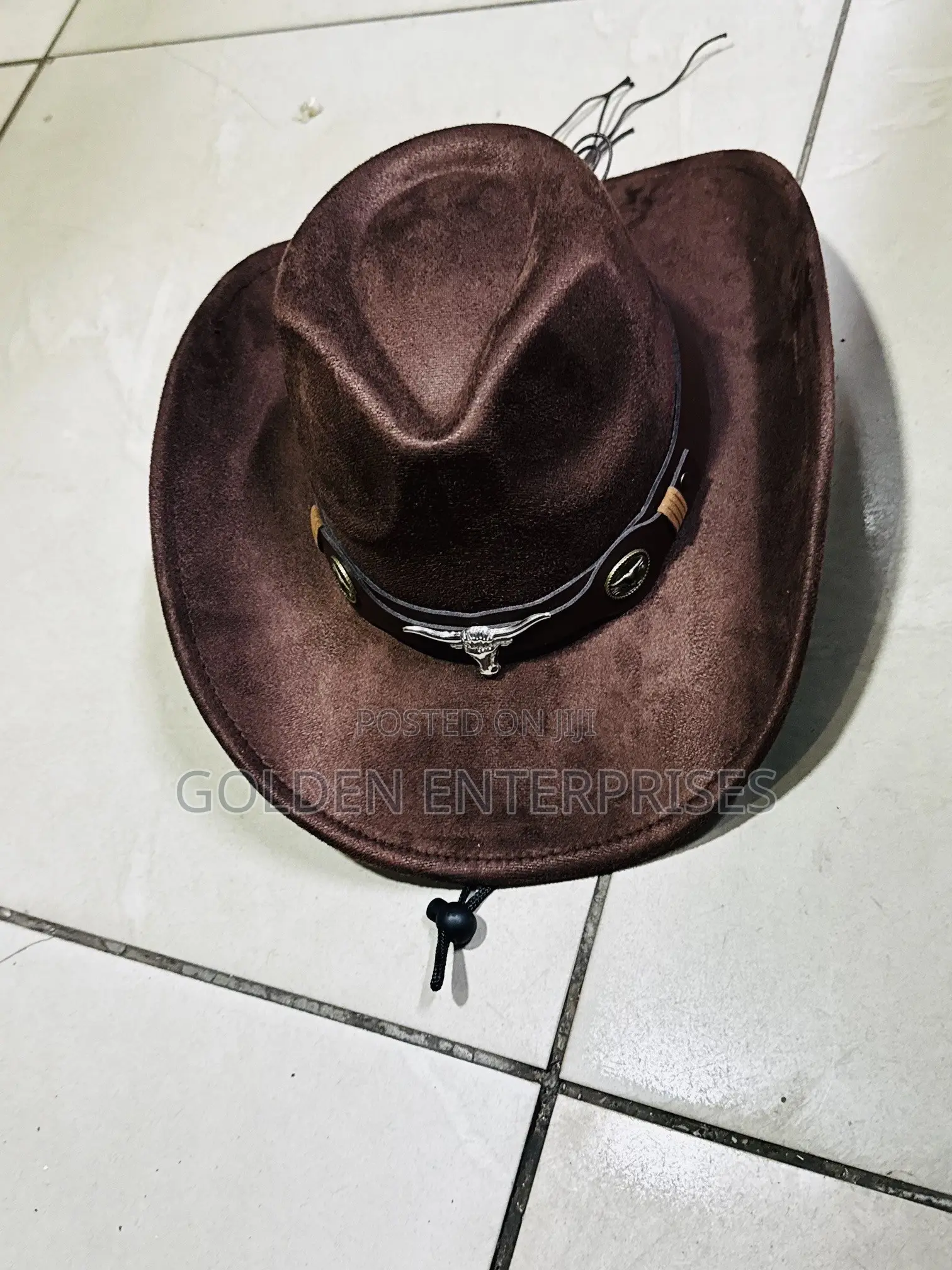 Dark Brown Cowboy Bull Head Hat