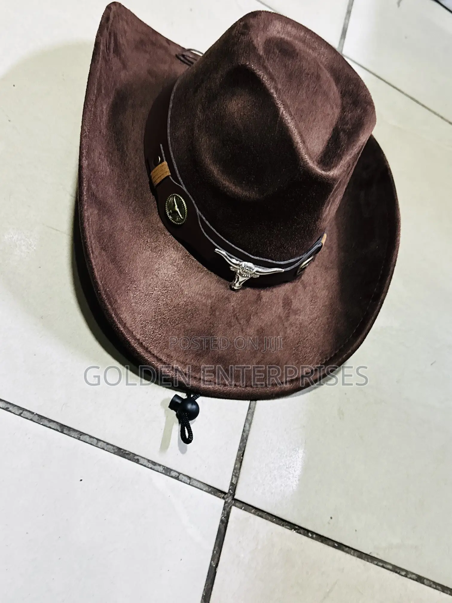 Dark Brown Cowboy Bull Head Hat