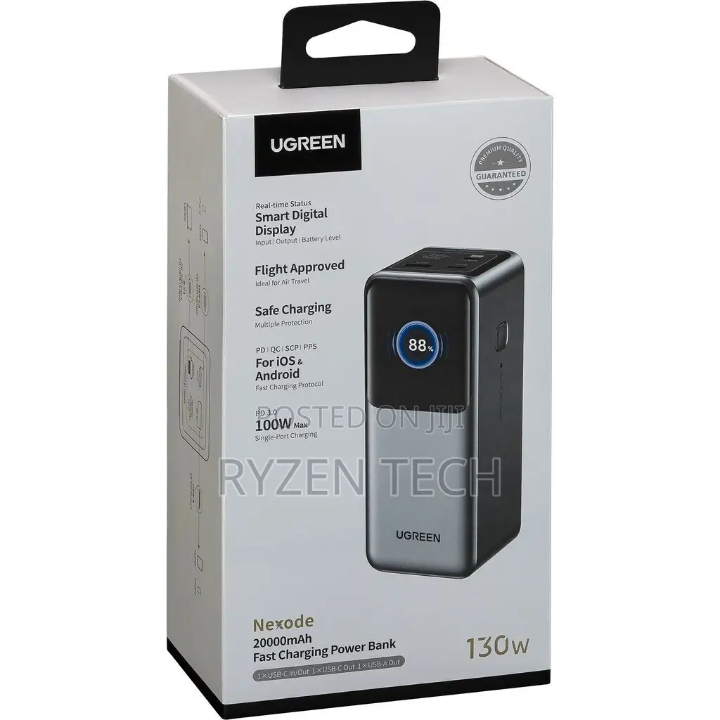 UGREEN 20000mAh 130W Fast Charging Power Bank - PB721