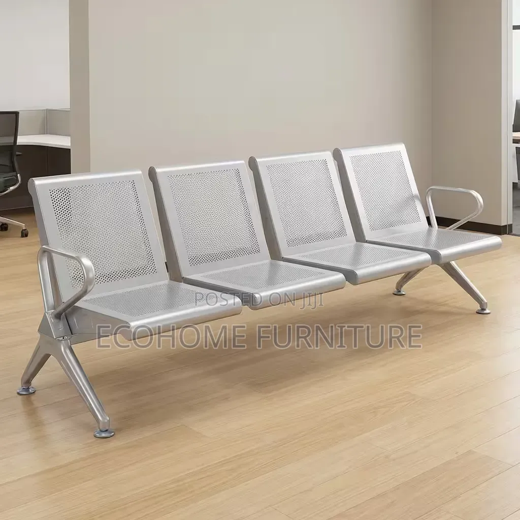 Seater Waiting Chair Metal Reception Office Visitor Bench