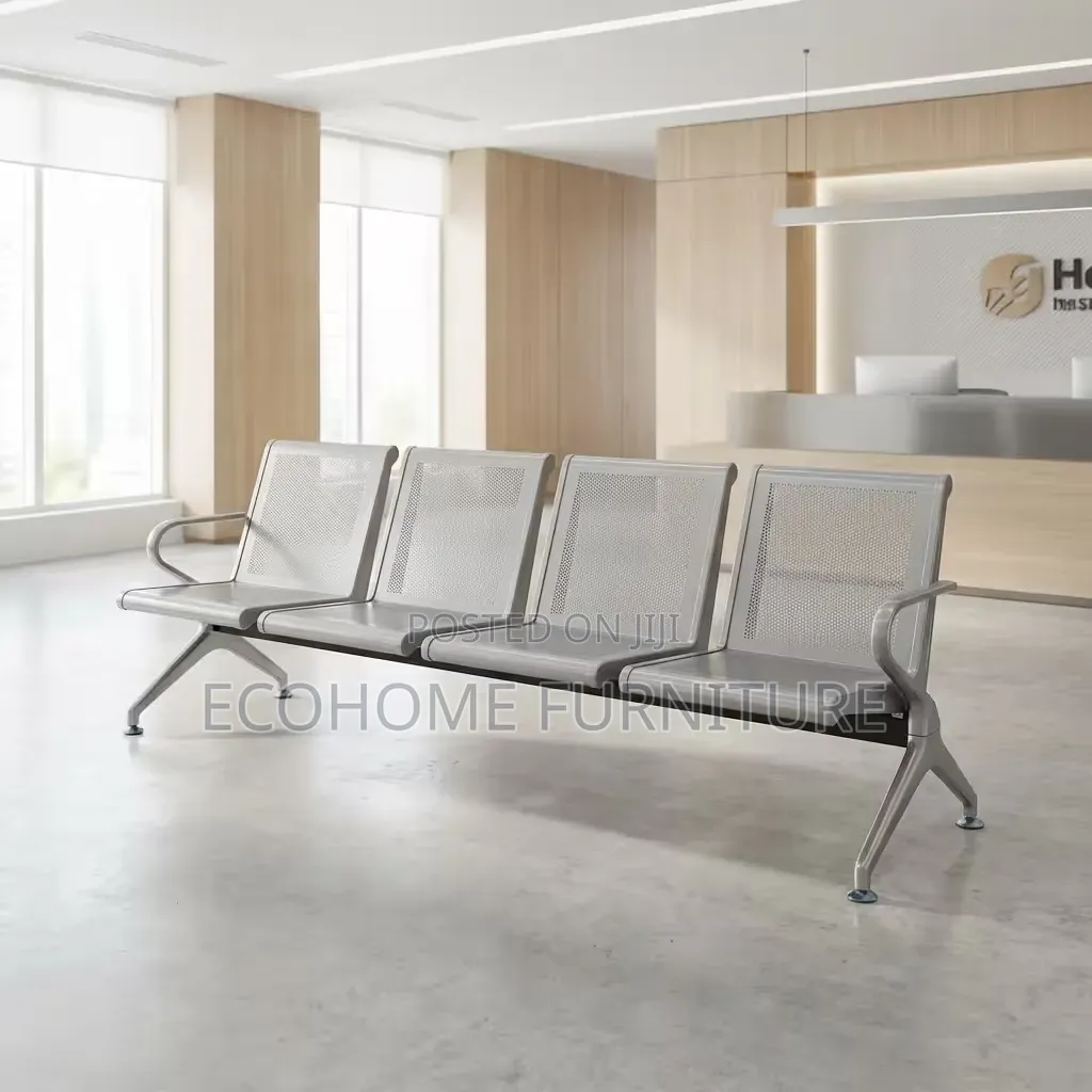 Seater Waiting Chair Metal Reception Office Visitor Bench