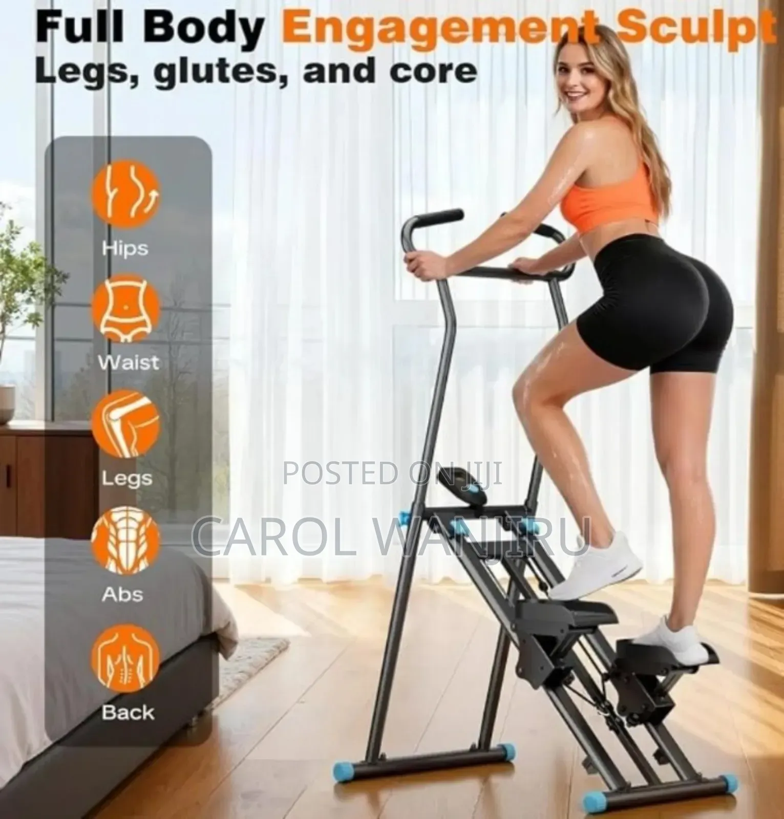 *Stair Stepper Climber Stride Machine With Adjustable Resistance