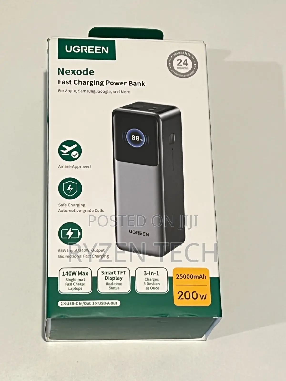 UGREEN 25000mAh 200W Fast Charging Power Bank - PB722