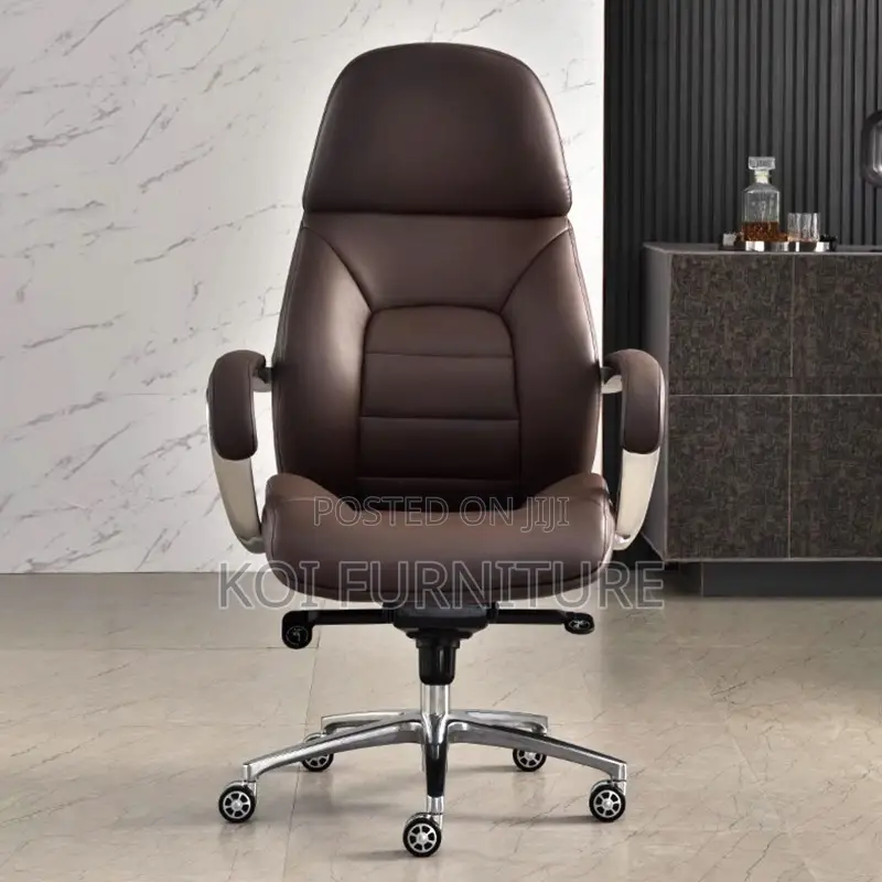 Office Chair : Niki High-Back Brown Executive Office Chair