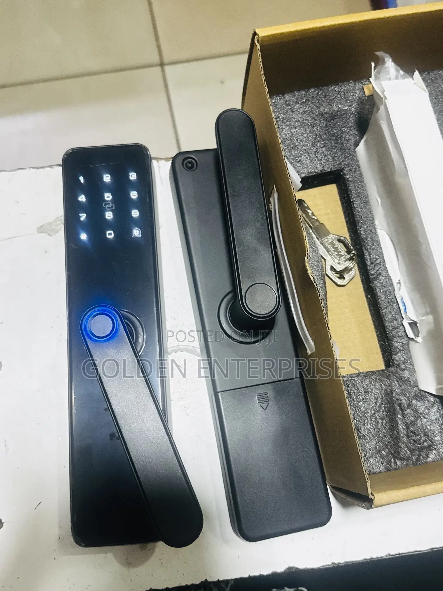 Smart Home Fingerprint Lock Handle With LED Touch Panel