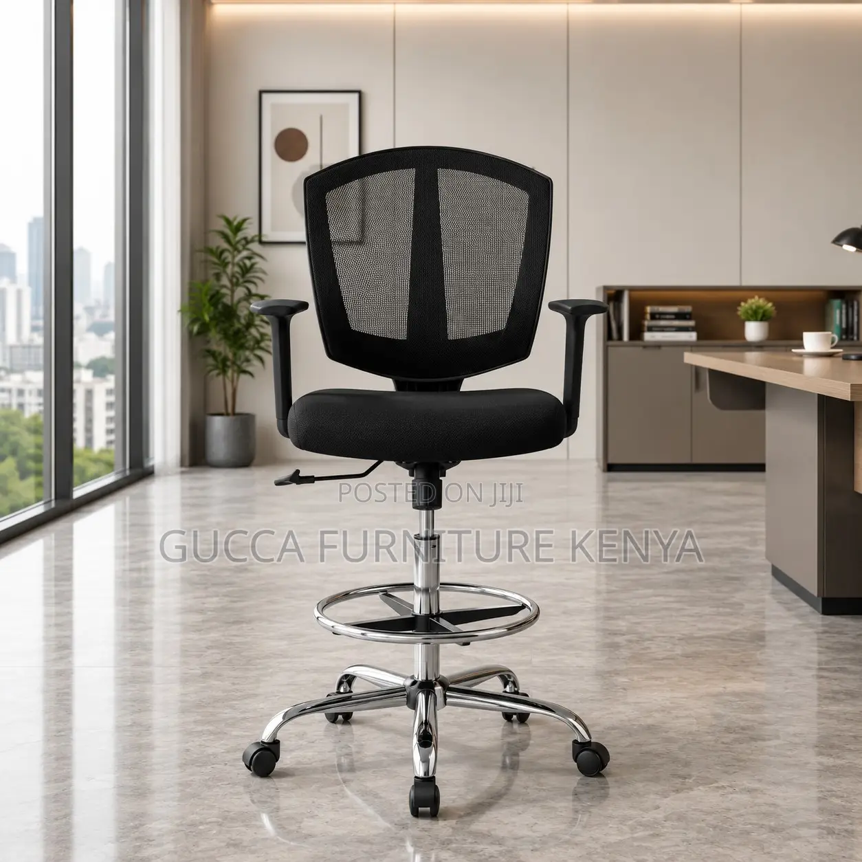 Modern Adjustable Cashier Seat-Swivel