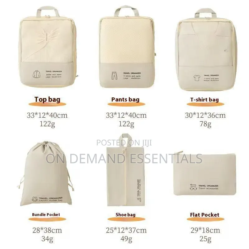 High Quality 6 PCS Set Stylish Luggage Travel Storage Bag