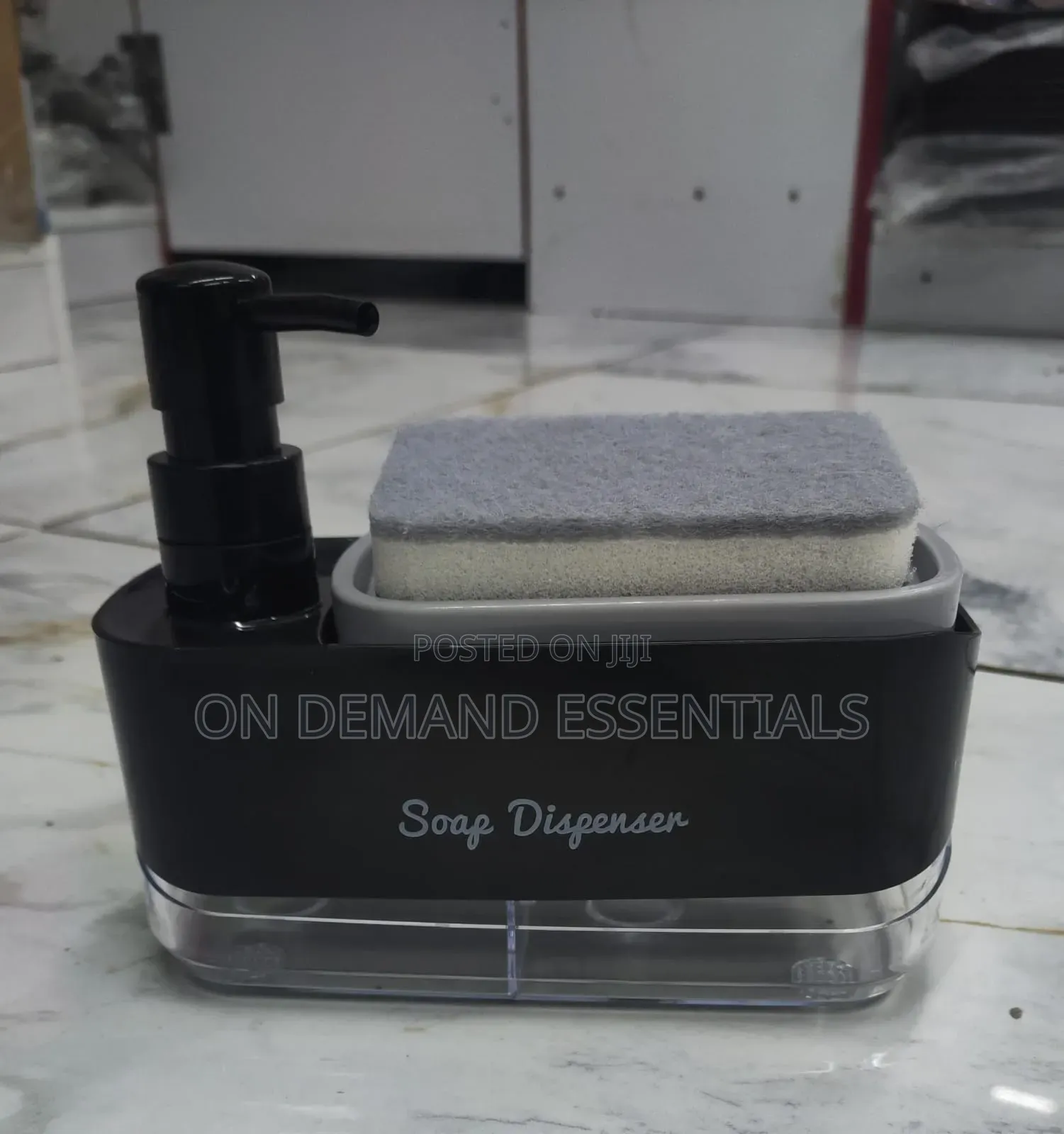 Soap Pump With Sponge Holder -In