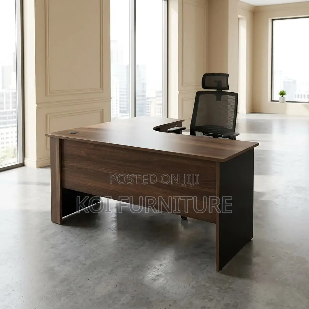 Office Desk : Bowfront L-Shaped Office Desk