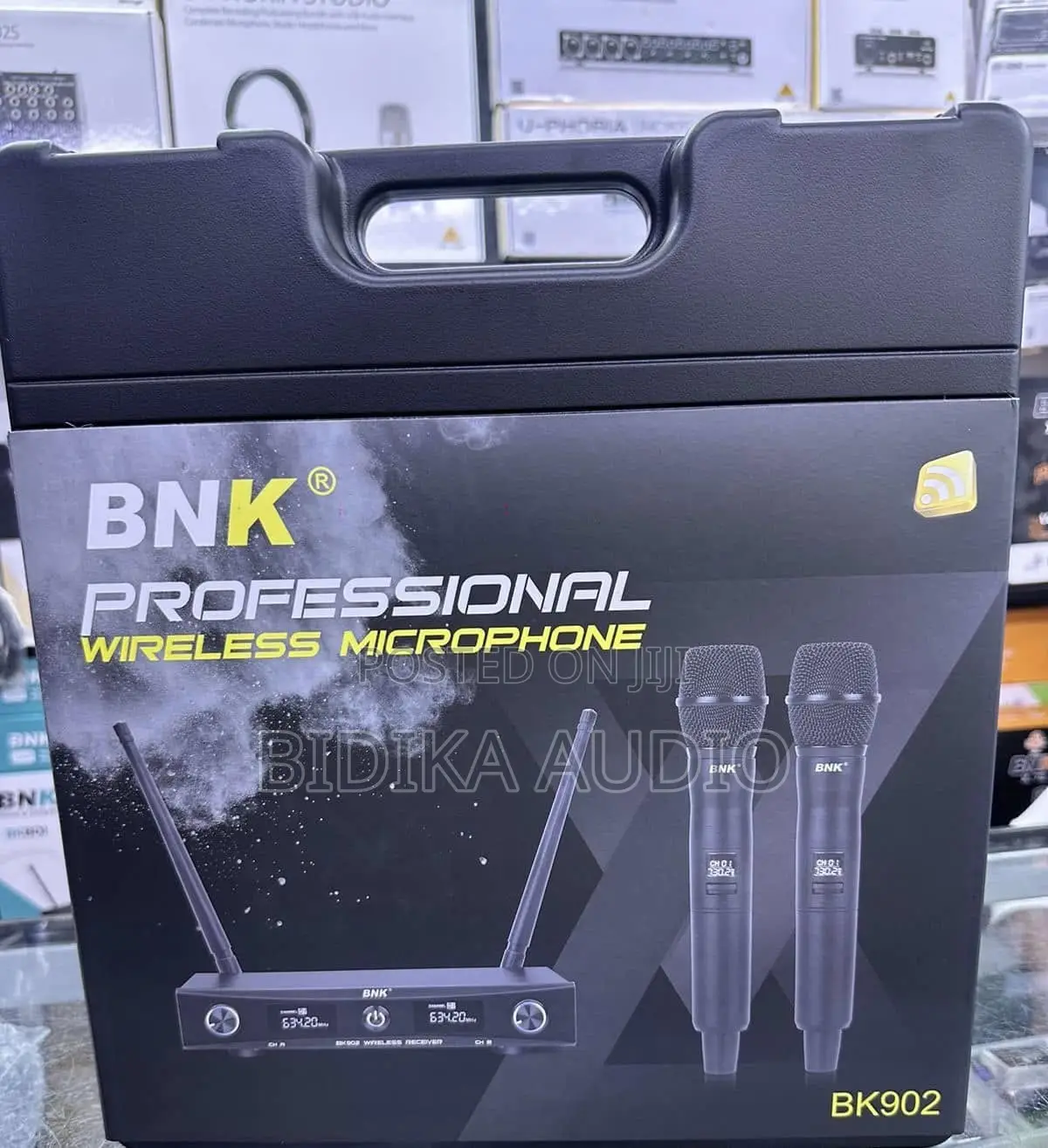 Original BNK BK902 Dual Handheld UHF Wireless Microphone Set (Brand N