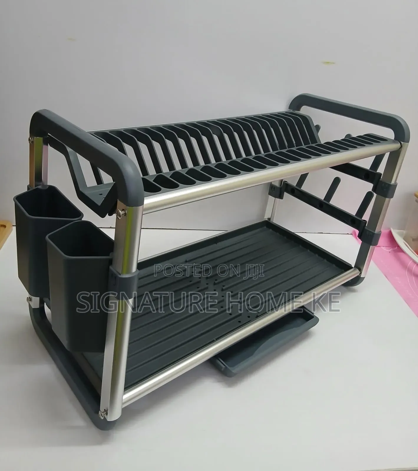 High Quality Aluminum + Plastic Dish Rack