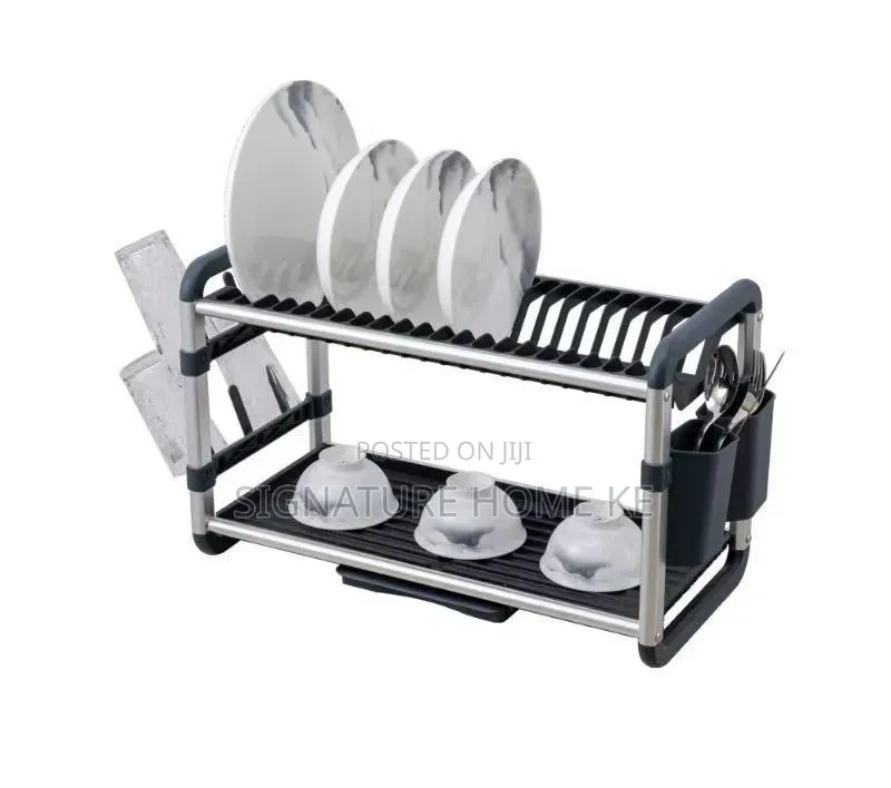 High Quality Aluminum + Plastic Dish Rack