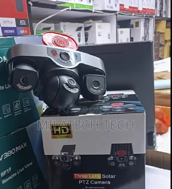 4G Triple Lens CCTV Camera With Siren – Outdoor Security