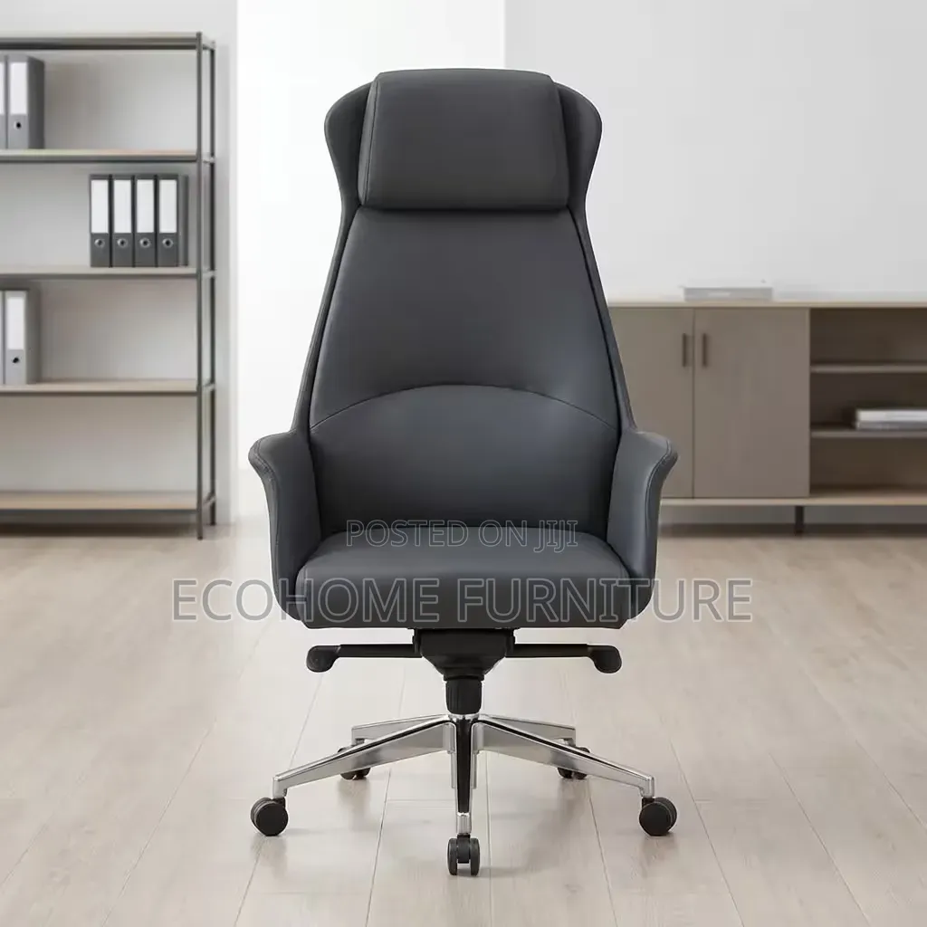 Executive Office Chair High Back Black Leather Manager Chair