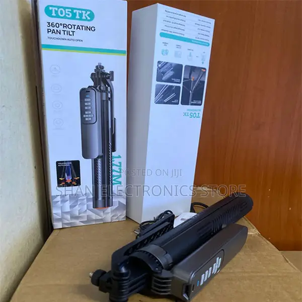 High-Angle T05 360°Rotating Pan Tilt Selfie Stick Length of 30cm-177cm