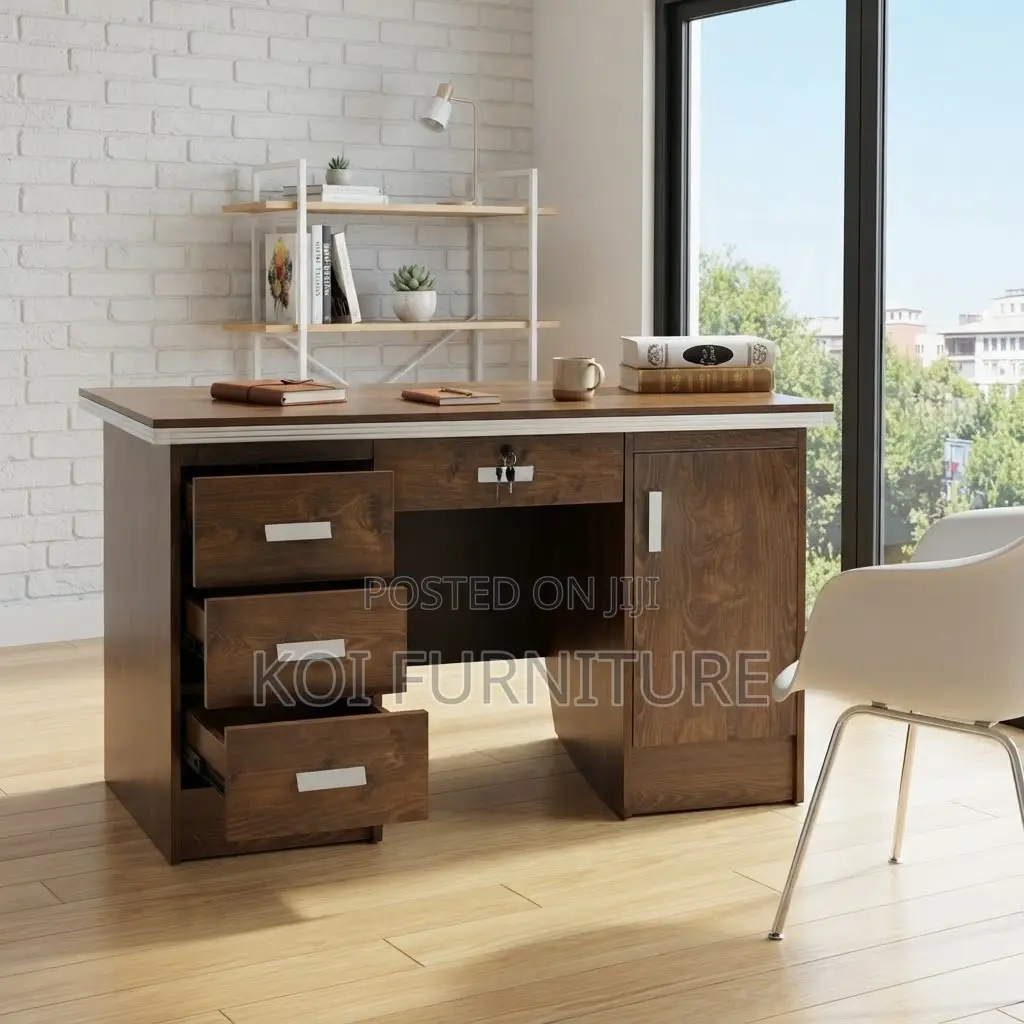 Office Desk; 1.2 Meters Brown Imported Office Study Desk