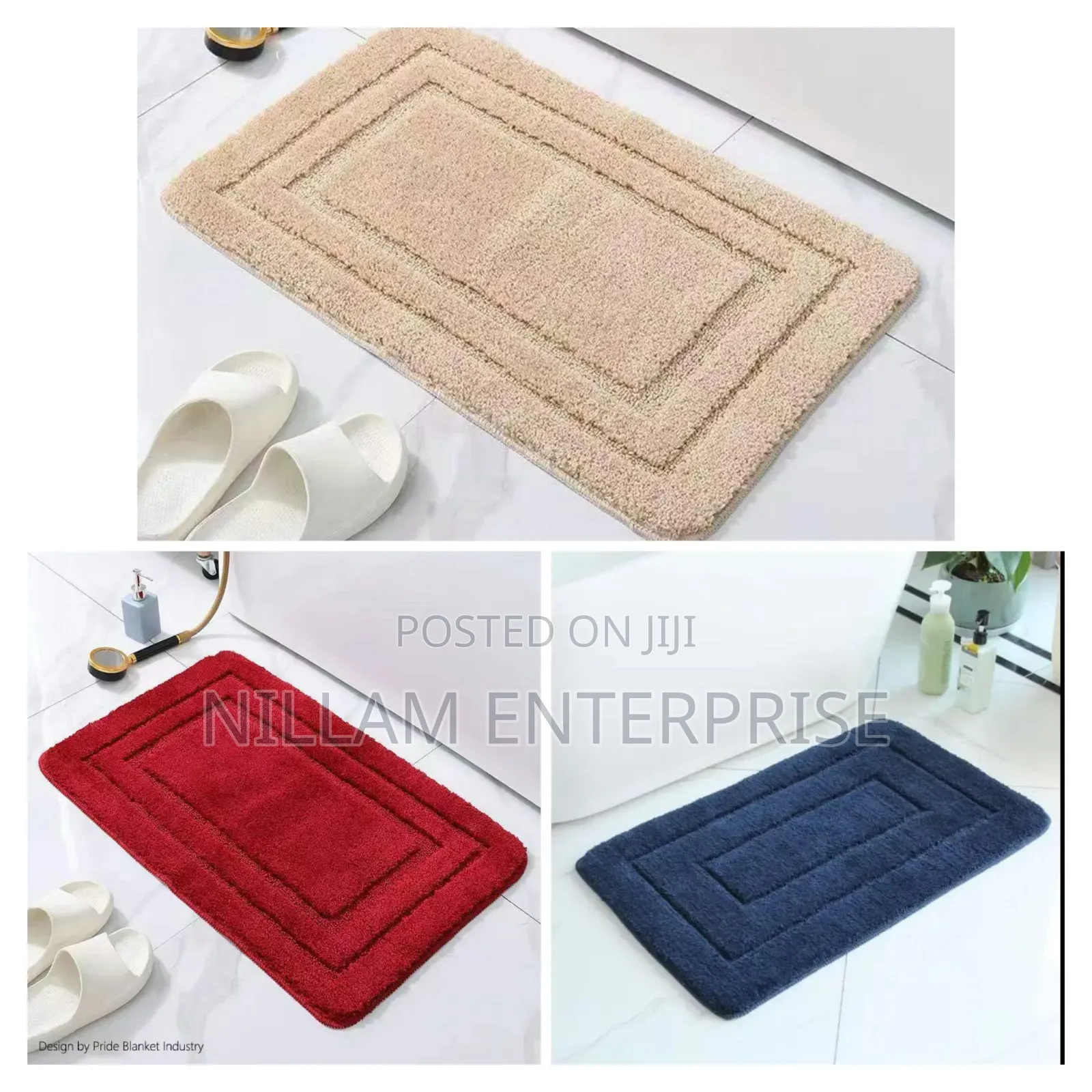 Flocking Bathroom Doormats